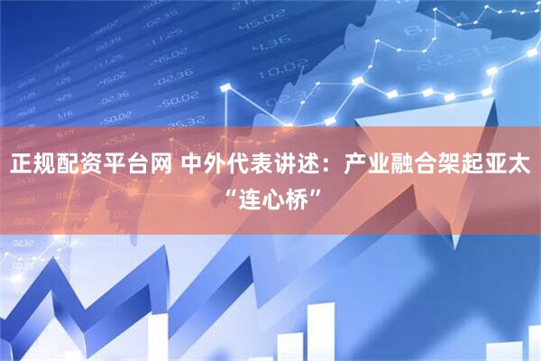正规配资平台网 中外代表讲述：产业融合架起亚太“连心桥”
